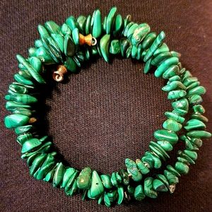 Bold Natural Malachite bracelet